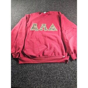 Vintage Russell Athletic Alpha Lambda Delta Sweatshirt XXL USA Made Red Paisley